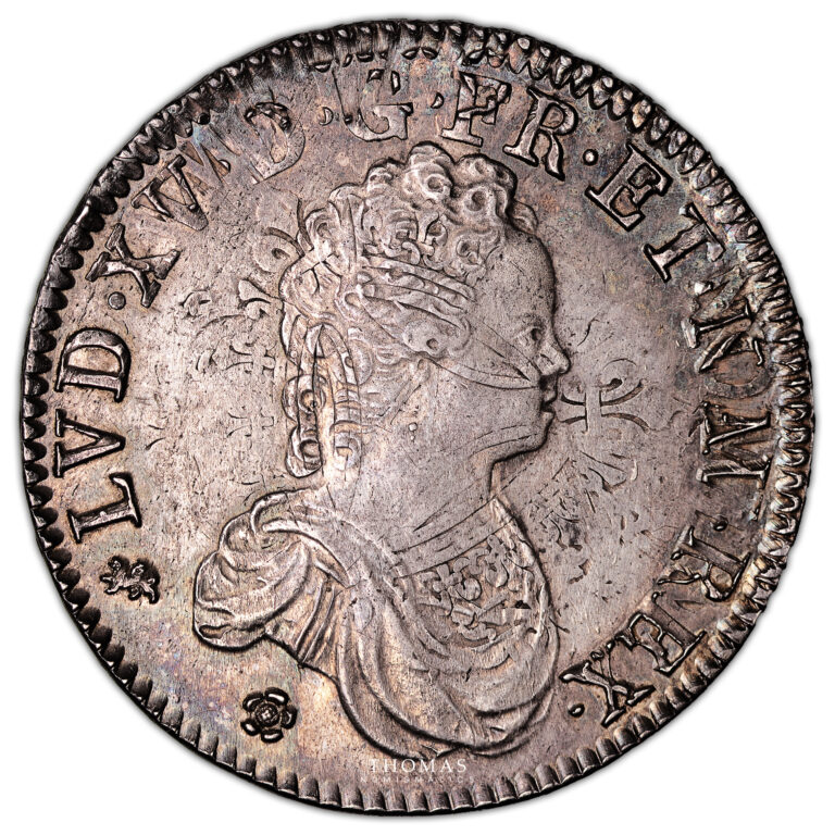 Coin France - Louis XV - Ecu Vertugadin - 1718 T Nantes obverse