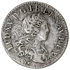 Monnaie France - Louis XV - Livre d'argent - Compagnie des Indes - 1720 A Paris-Avers