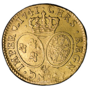 Monnaie France - Louis XV - Louis d'or au Bandeau - 1741 X Amiens-Revers