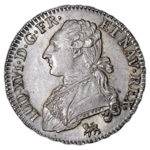 Monnaie France - Louis XVI - 1:2 Ecu Argent - 1791 A pointé Paris-Avers