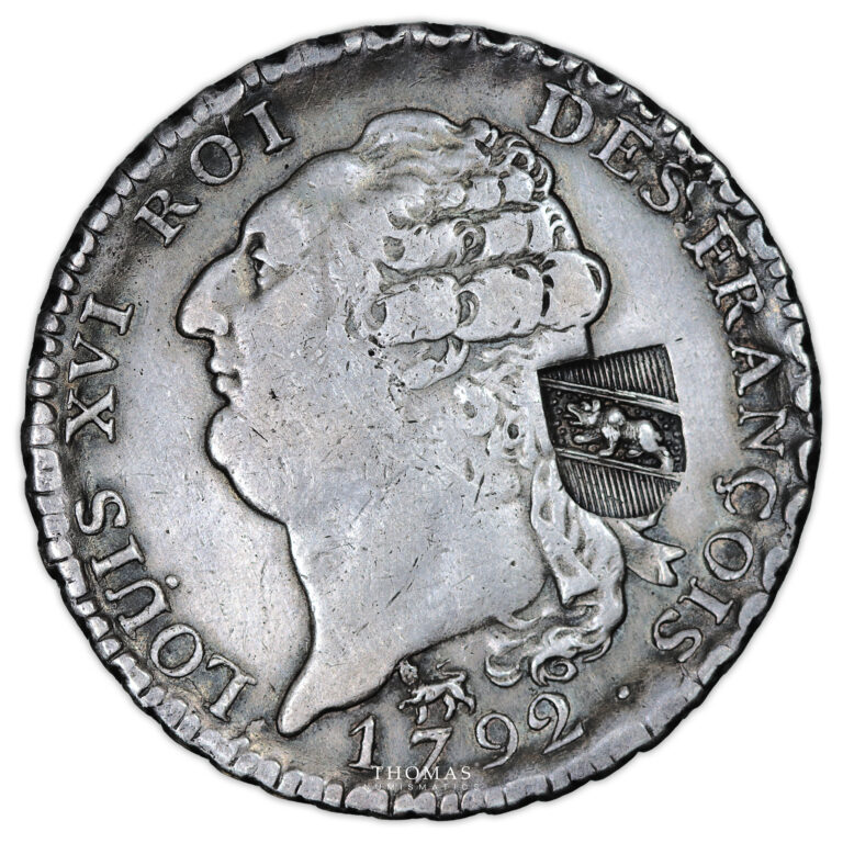 Coin France - Louis XVI - Ecu de 6 livres - 40 Batzen - 1792 A Paris obverse