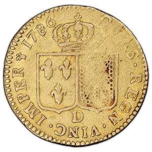 Monnaie France - Louis XVI - Louis d'or - 1786 D Lyon-Revers