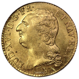 Monnaie France Louis XVI - Louis d'or à la tête nue - 1786 T Nantes - NGC MS61-Avers