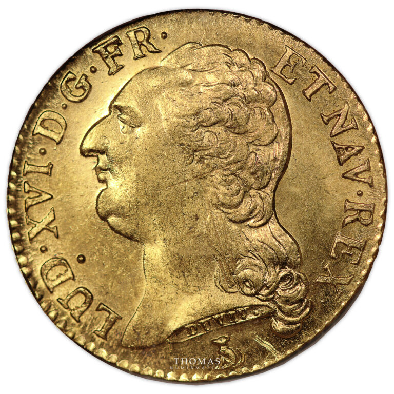 Coin France Louis XVI - Gold Louis d'or à la tête nue - 1786 T Nantes - NGC MS 61 obverse