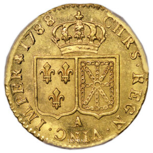 Monnaie France Louis XVI - Louis d'or à la tête nue - 1788 A Paris - PCGS MS61-Revers