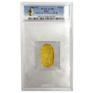 monnaie-japon-koban-ryo-1860-1867-manen-pcgs-au-58-avers-scaled-Slab