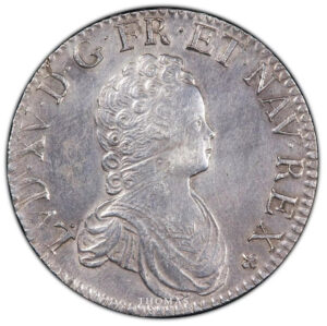 Coin France - Louis XVI- Écu Vertugadin - 1718 A Paris Flan neuf - Treasure of mill of Luzarches obverse