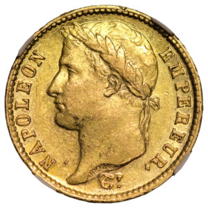 Coin France - Gold - 20 Francs or - Napoleon I - 1810 H La Rochelle - NGC AU 55-obverse