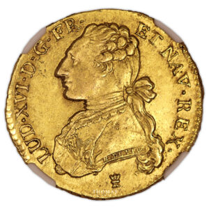 Monnaie France - Double Louis d'or au buste habillé - Louis XVI - 1775 I Limoges - NGC MS 62-Avers