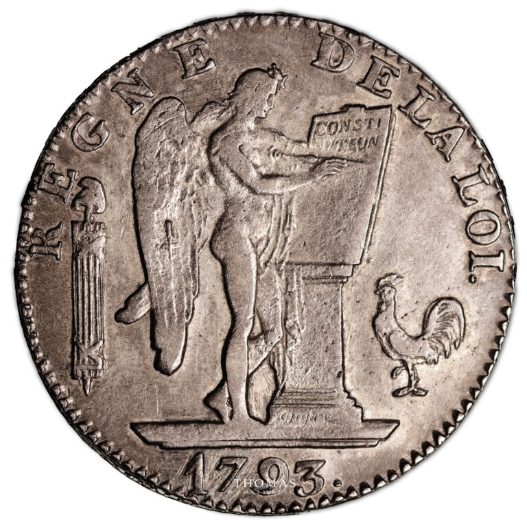 Coin France - Écu de 6 Livres - Convention An II 1793 AA Metz -Sword in the Wing obverse