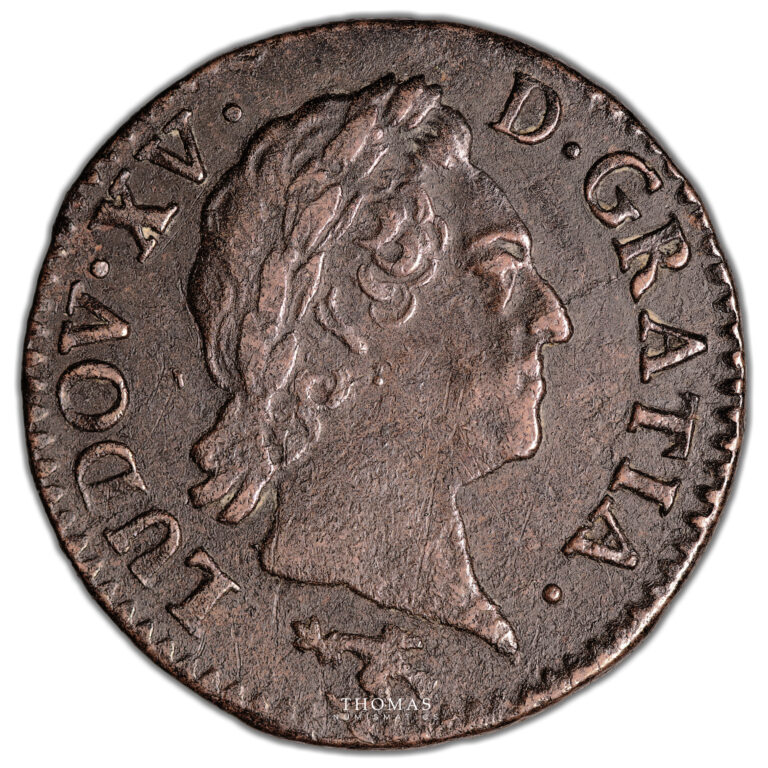 Monnaie France - Louis XV - 1:2 Sol à la vieille tête - 1770 ϽϹ Besançon-Avers