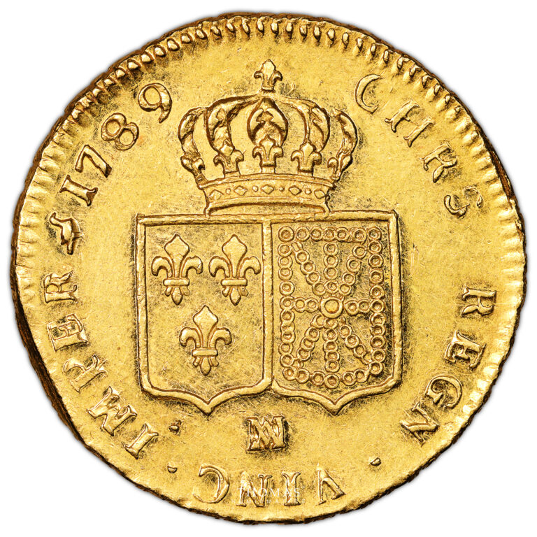 Coin France - Louis XVI - Gold -  Double Louis d'or au buste nu - 1789 MA Marseille-reverse