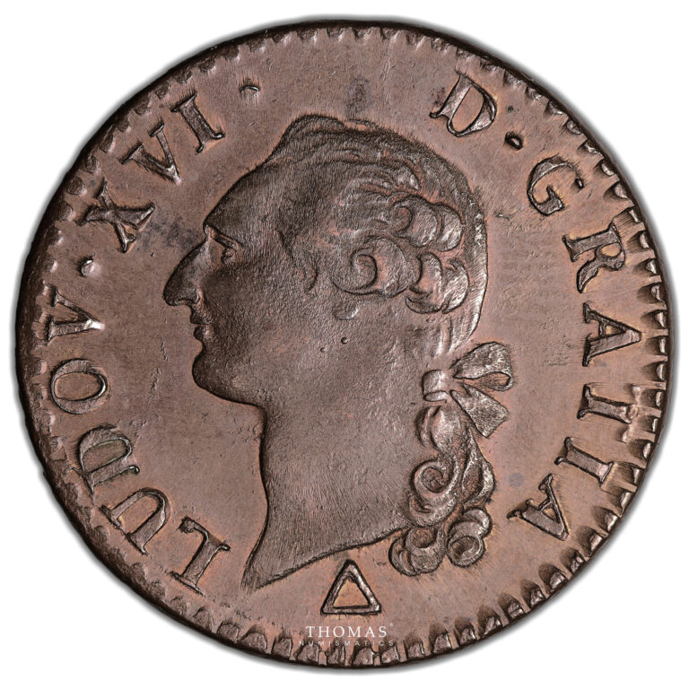 Monnaie France - Louis XVI - Sol à l'écu - 1791 R Orléans-Avers