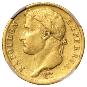 Coin France - Napoleon I - Gold - 20 francs Or - 1813 K Bordeaux - NGC XF 45 - 857 examples obverse