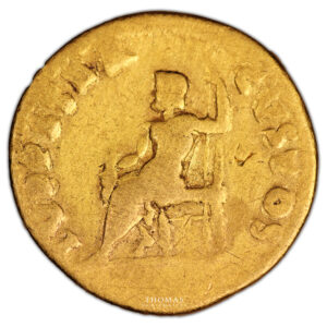 Coin  Roman coin - Nero - Gold Aureus  - Roma reverse