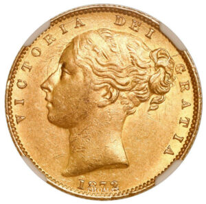 Coin - Great-Britain - Gold sovereign victoria 1872– Treasure shipwreck Douro – NGC MS 61 obverse