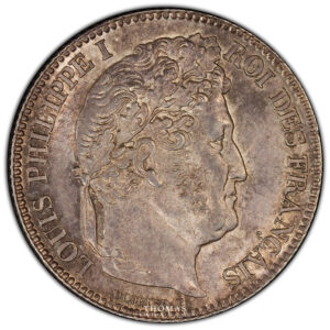 1 franc 1847 Louis Philippe Ier PCGS MS 63 avers