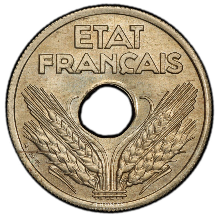 etat francais essai 1941 revers PCGS SP 66 avers