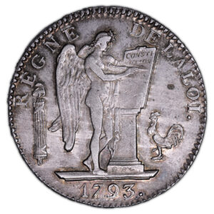 France - Convention Nationale - Écus de 6 livres en argent - 1793 Metz Légende Françoise-Avers