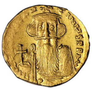 Byzantine coin - Constans II - Gold solidus - Constantinople -  Pedigree Frank Artwell obverse