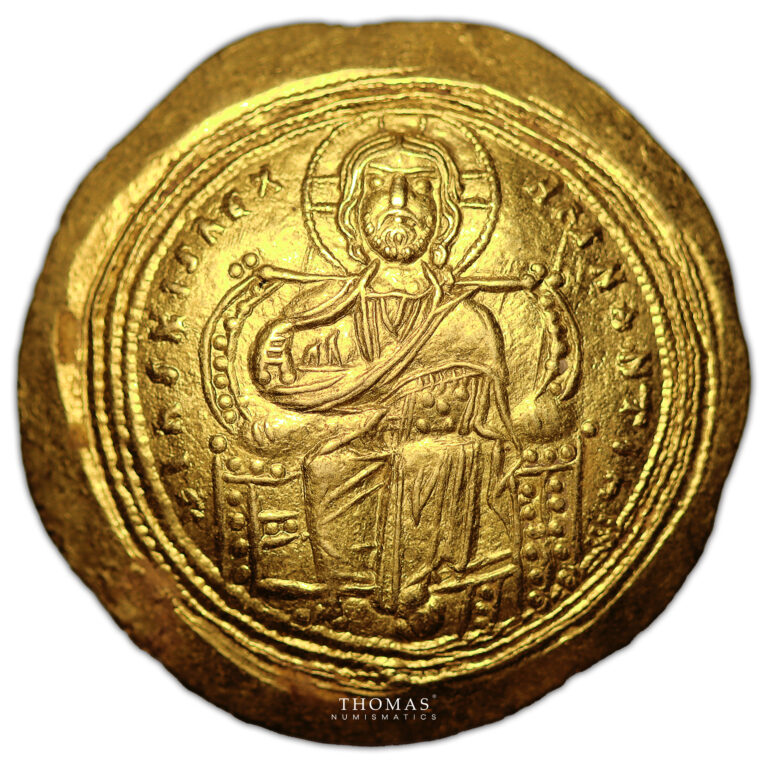 Byzantine coin - Constantinus IX Monomaque - Gold Histamenon Nomisma- 1042-1055 obverse