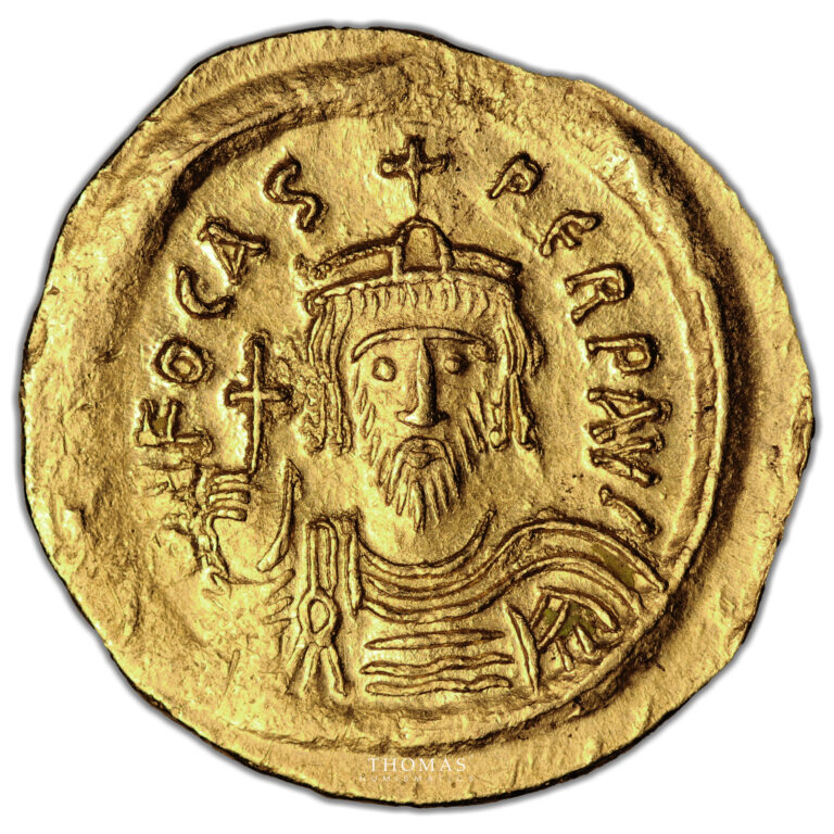 Byzantine coin - phocas - Gold Solidus- Constantinople - Pedigree Frank Artwell obverse