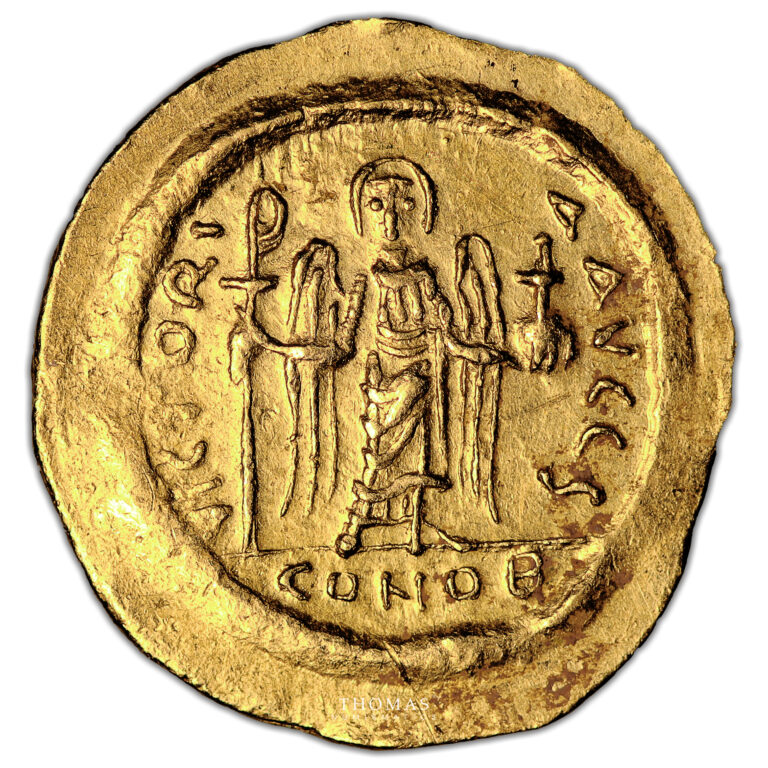 Byzantine coin - phocas - Gold Solidus- Constantinople - Pedigree Frank Artwell reverse