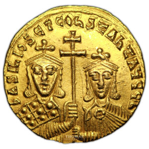 Monnaie Byzantine - Solidus Or - Basile Ier et son fils Constantin VII - 869-879-Revers