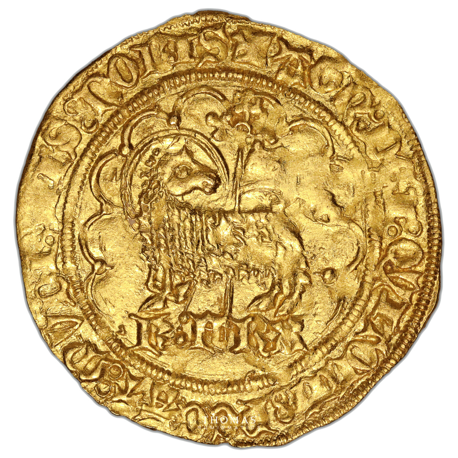 Coin - France Charles VI - Gold Agnel d'or - la Rochelle Treasure Hoard ...