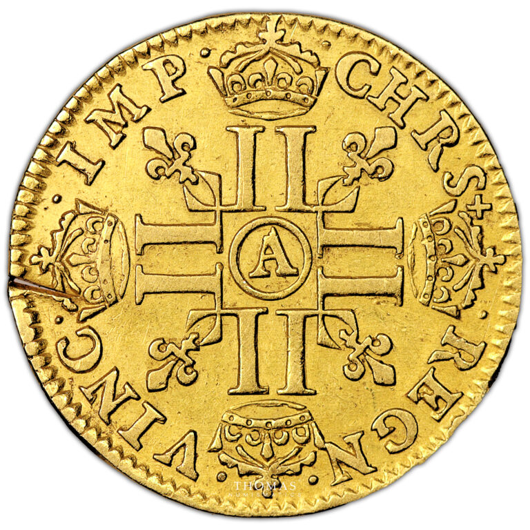 Coin France - Louis XIII - Demi-Louis d'or - 1643 A Paris reverse