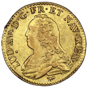 Louis XV - Gold - Louis d'or aux lunettes - 1729 A Paris - 2nd semester Treasure of Saint-Wandrille obverse