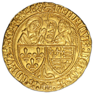 Coin - Henry VI - Gold Salut d'or - Rouen Treasure Hoard -  the One Hundred Years war obverse