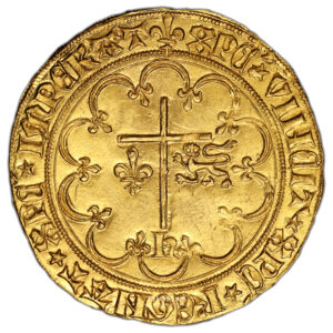 Coin - Henry VI - Gold Salut d'or - Saint-Lô Treasure Hoard -  the One Hundred Years war reverse