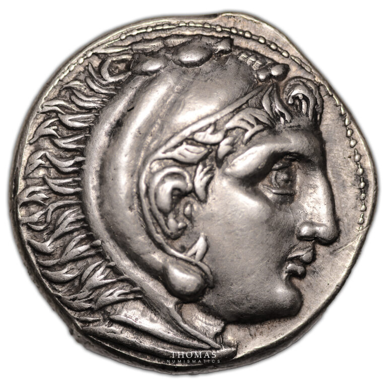 Greek coin - Alexander the Great - Tetradrachm - Pedigree Davis and clark obverse