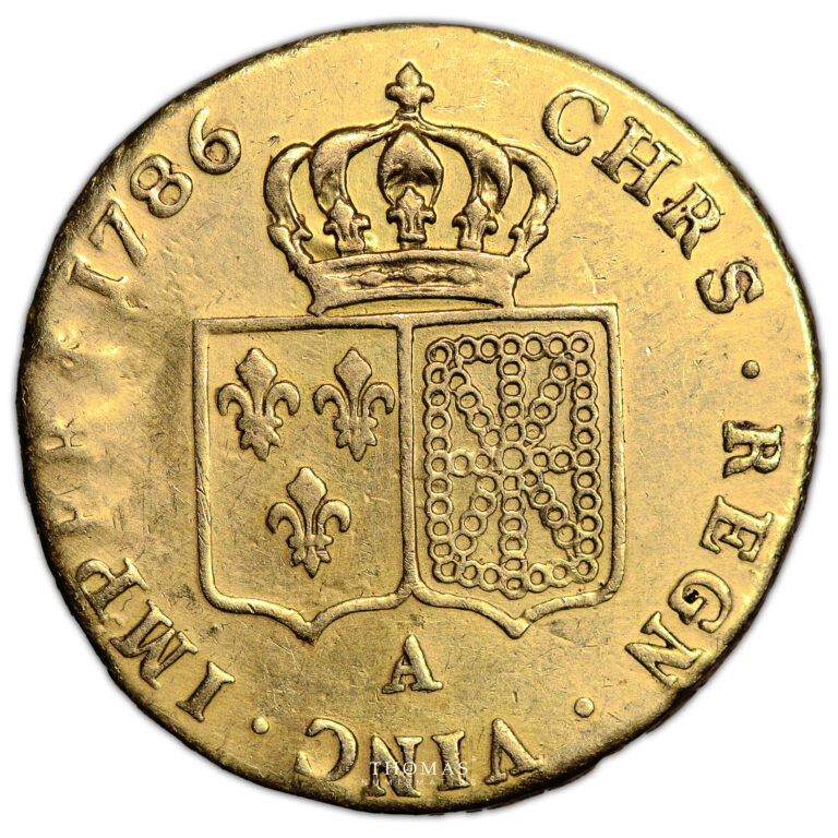 Coin France - Louis XVI - Gold - Double Louis d'or à la tête nue - 1786 A Paris reverse