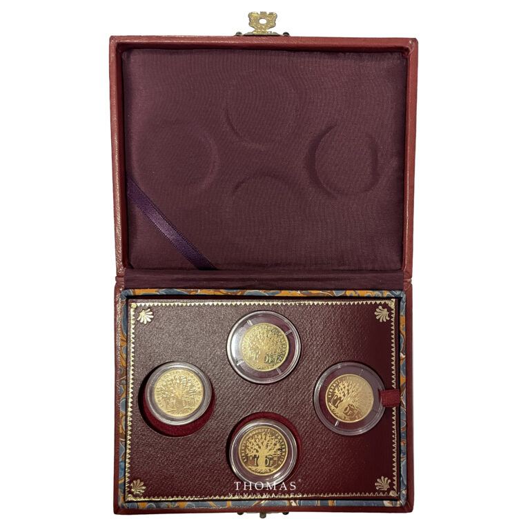 Monnaie France - Coffret - 4 pièces 100 Francs or Panthéon BE - Petit Module - 1997 - 2000-CoffretO