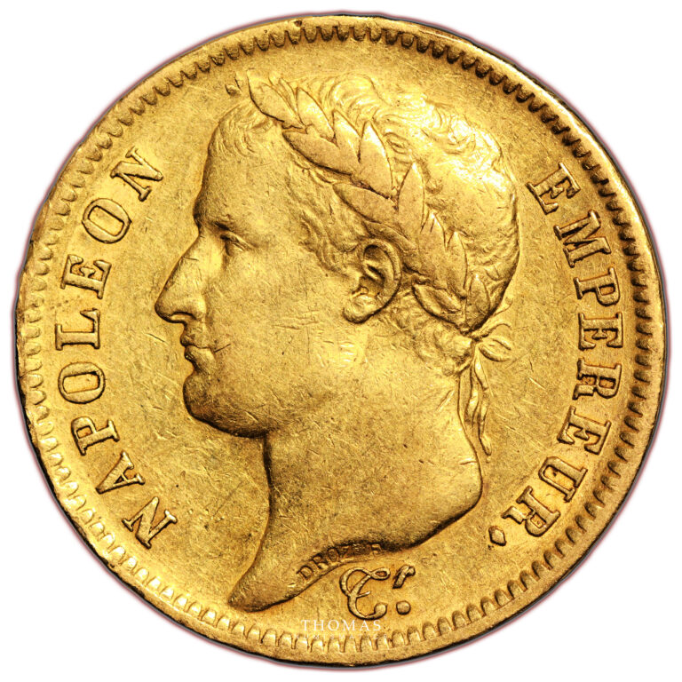 Coin France Napoleon I - Gold 40 Francs Or - 1812 A Paris obverse