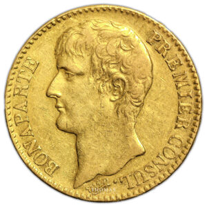 Coin France Napoleon I - Gold - 40 Francs Or - An 12 A Paris obverse