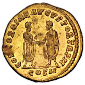 Roman coin - Lucius Verus - Gold Aureus reverse