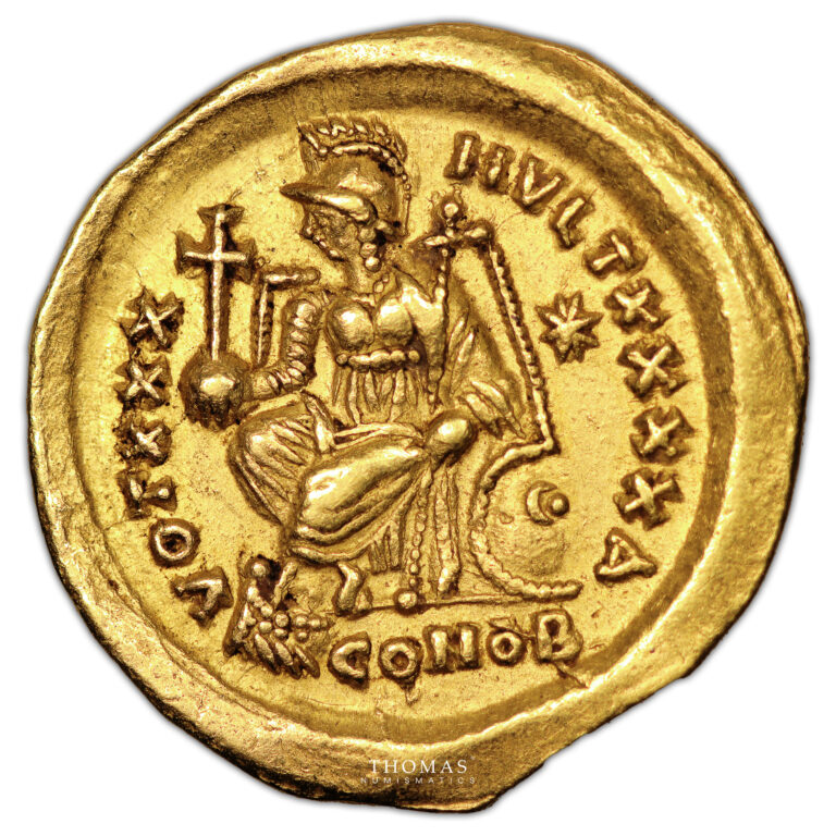 Roman coin - Theodosius II – Gold Solidus – Constantinople reverse