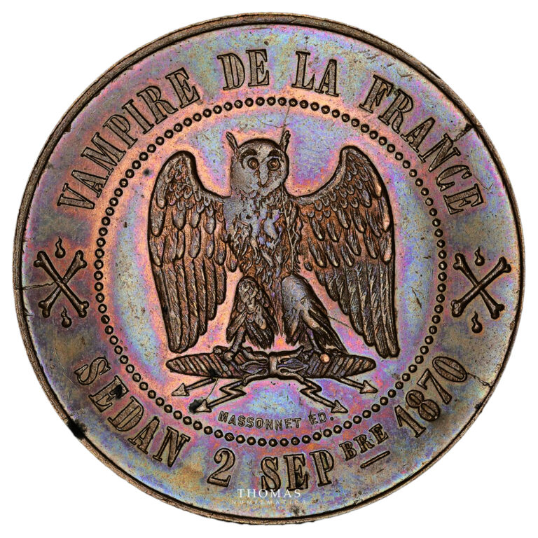 10 centimes satirique napoleon III - PCGS MS 64 BN revers