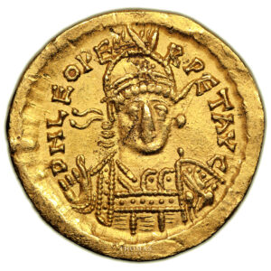 Byzantine coin - Leo I - Gold Solidus - Constantinople obverse