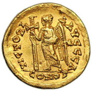 Byzantine coin - Leo I - Gold Solidus - Constantinople reverse