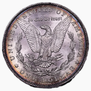 Coin United-States – 1 Dollar Morgan 1896 – MS 65 – Paramount – The Redfield collection reverse