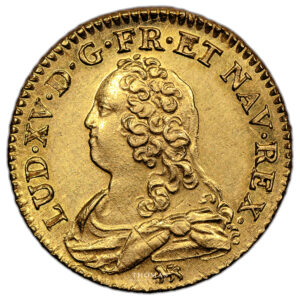 Coin France - Louis XV - Gold - Louis d'or aux lunettes - 1731 T Nantes - Treasure of rue Mouffetard obverse