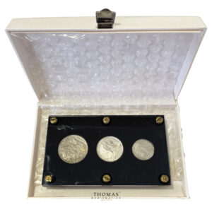 Great Britain – set 3 coins – Half crown – florin – shilling display box