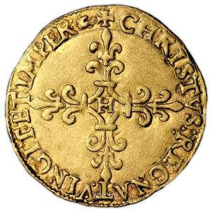 Coin France - Charles IX - Gold - Écu d'or au Soleil - 1er Type - 1565 H La Rochelle reverse