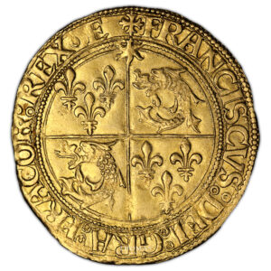 Coin France - François Ier - Gold - Écu d’or au soleil du Dauphiné - Grenoble obverse