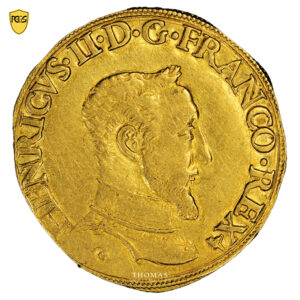 Monnaie France - Henry II - Double Henry d'or - Saint-Lô-Avers