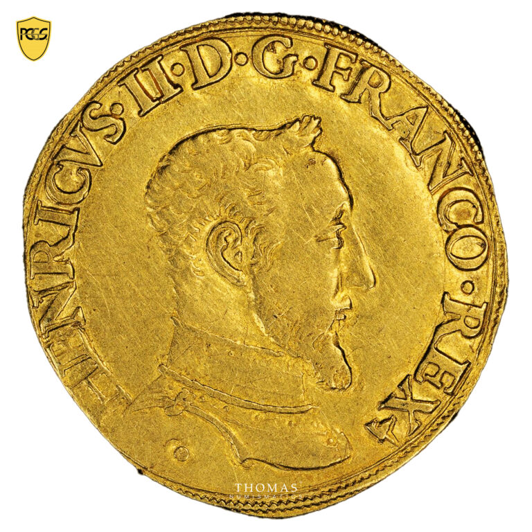 Monnaie France - Henry II - Double Henry d'or - Saint-Lô-Avers